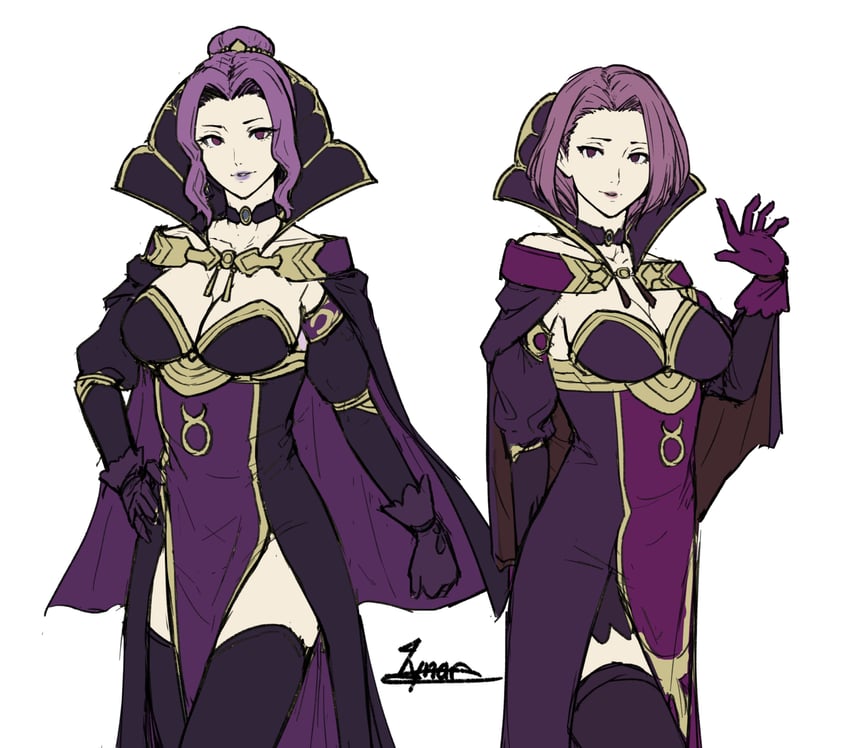 hestia and marla (fire emblem and 1 more) drawn by lynarc