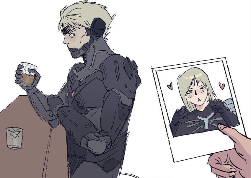 raiden (metal gear and 2 more) drawn by joyousvampiru