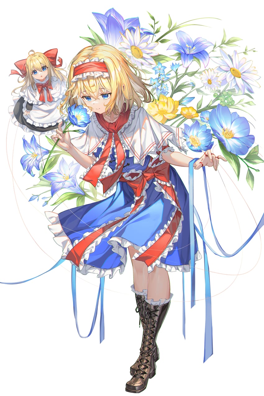 alice margatroid and shanghai doll (touhou) drawn by al_guang
