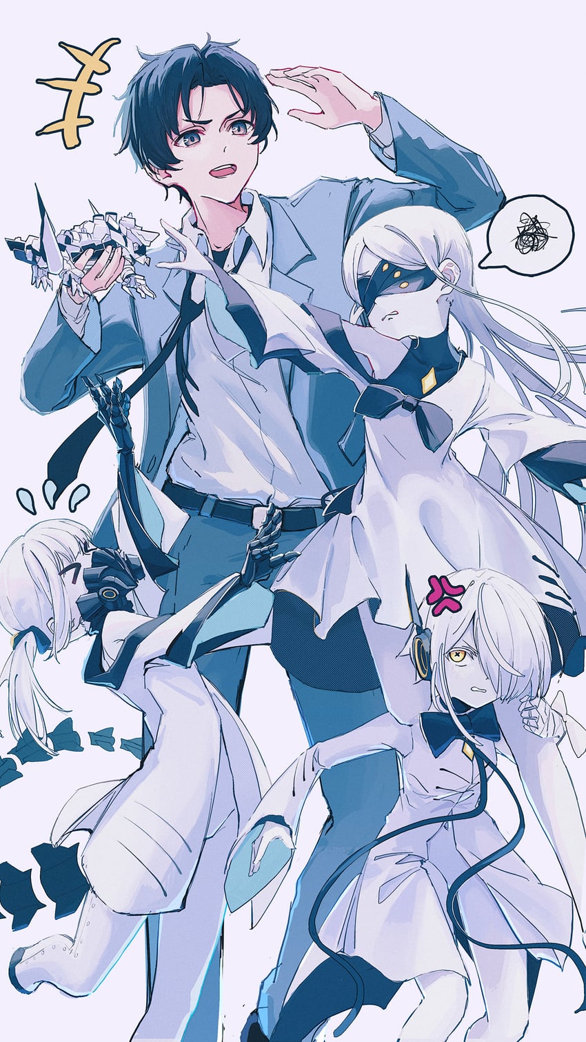 sensei, ein, sof, ohr, and chokmah (blue archive and 1 more) drawn by yodistira404