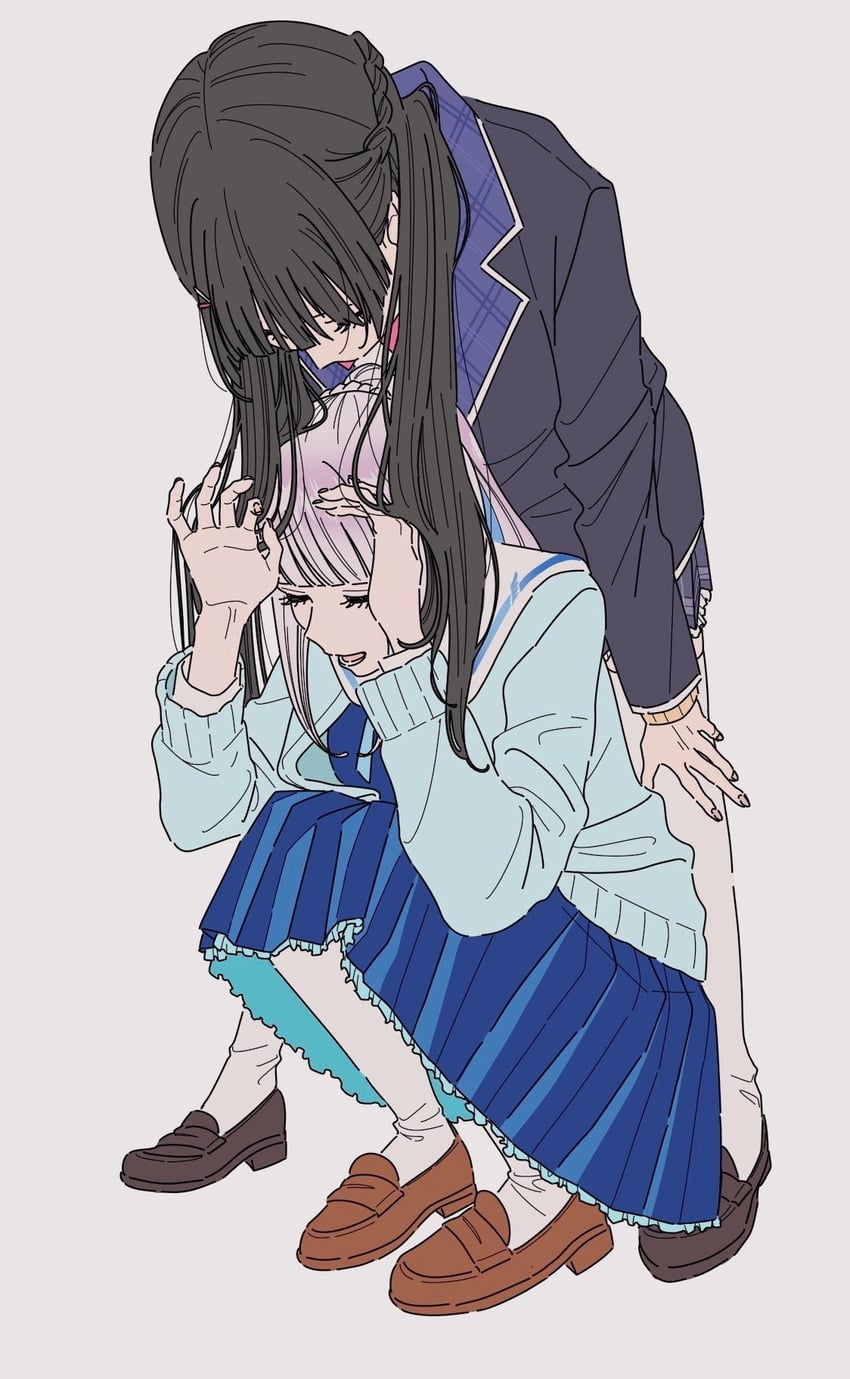 tsukino mito and lize helesta (nijisanji) drawn by kamatama_rom