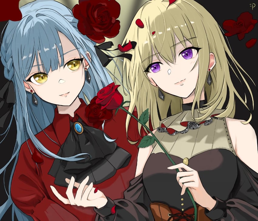 togawa sakiko, misumi uika, oblivionis, and doloris (bang dream! and 1 more) drawn by momokan_1209