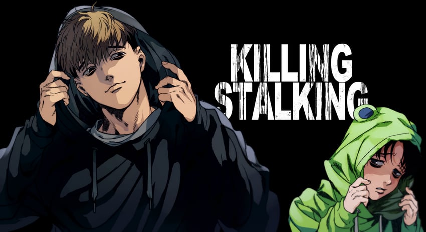 oh sangwoo and yoon bum (killing stalking) drawn by oba-min