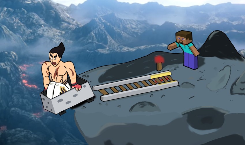 mishima kazuya and steve (super smash bros. and 2 more) drawn by nezzfinesse