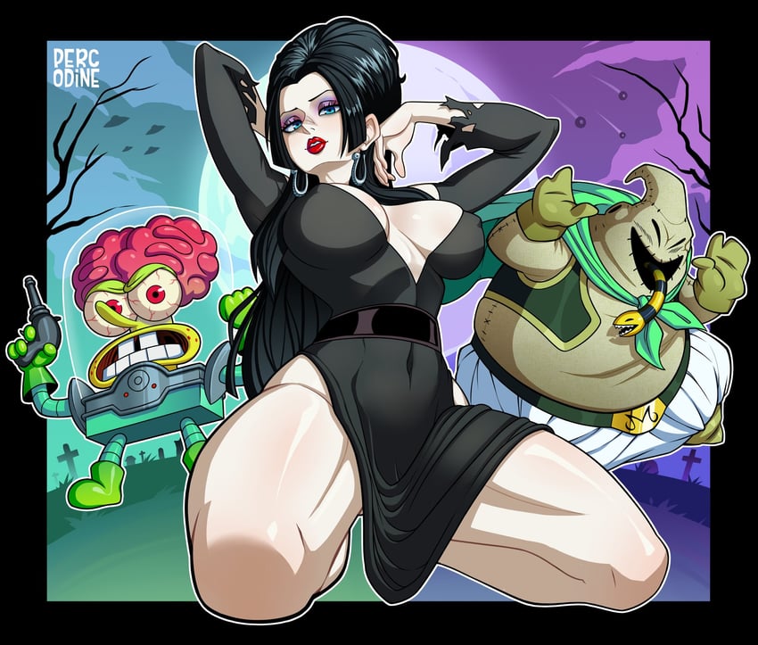 boa hancock, spongebob squarepants, majin buu, fat buu, oogie boogie, and 2 more (one piece and 5 more) drawn by percodine