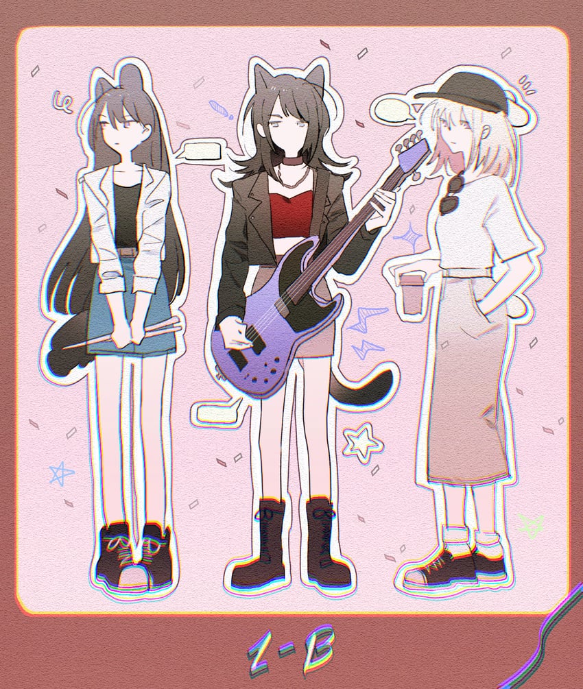 shiina taki, yahata umiri, and misumi uika (bang dream! and 1 more) drawn by reiboubyou