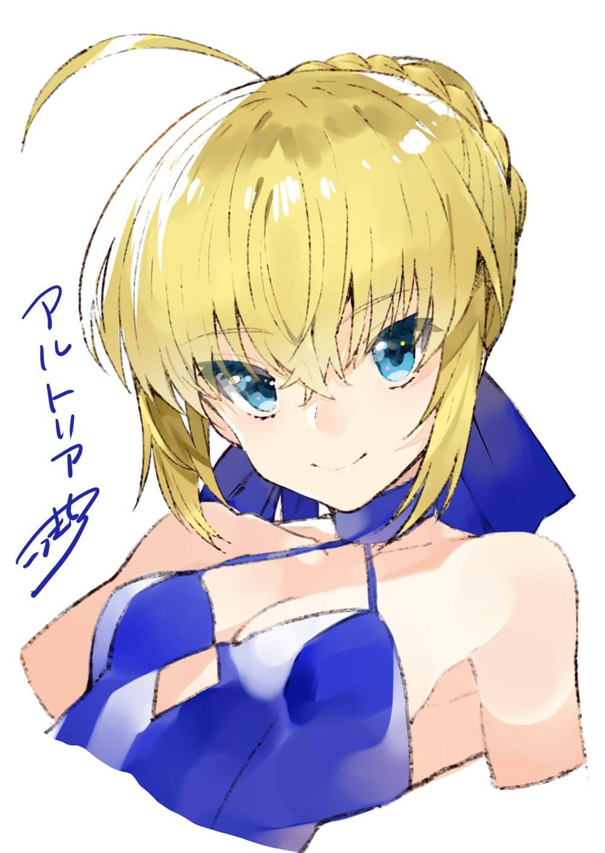 artoria pendragon and saber (fate and 2 more) drawn by kou_mashiro