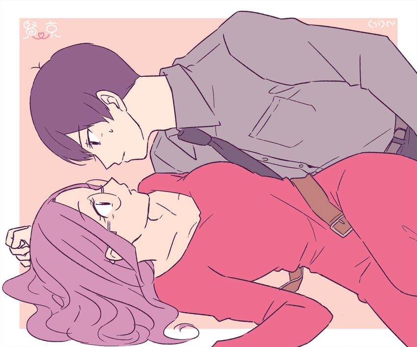 inoue miyako and ichijouji ken (digimon and 2 more) drawn by gdn0522
