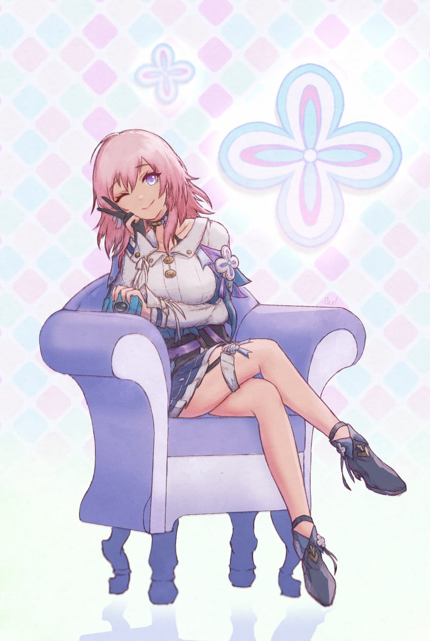 march 7th (honkai and 1 more) drawn by puzxle