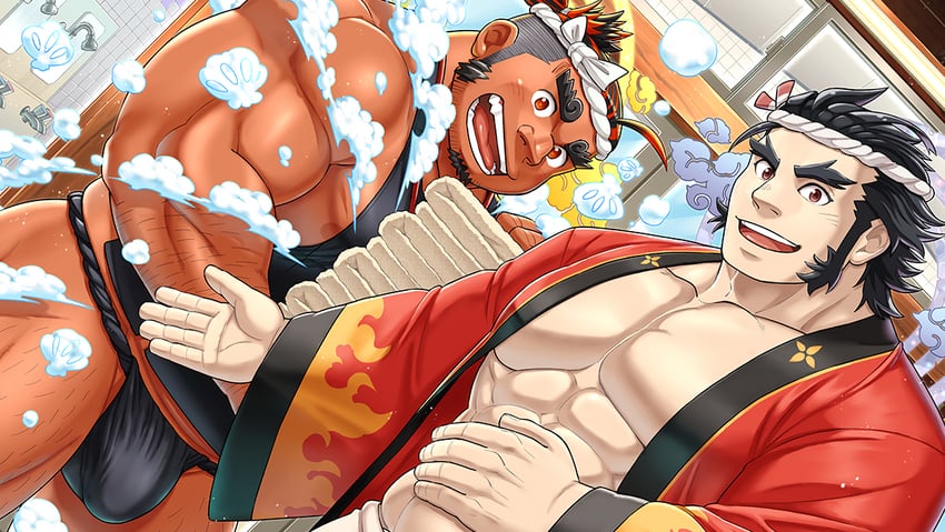 sarutahiko and onamuchi (tokyo afterschool summoners) drawn by ei_(marutendon)