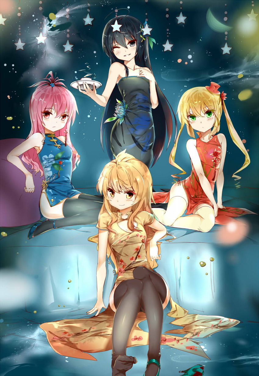 aisaka taiga, shana, louise francoise le blanc de la valliere, sanzen'in nagi, and kugimiya rie (toradora! and 3 more) drawn by tameiki