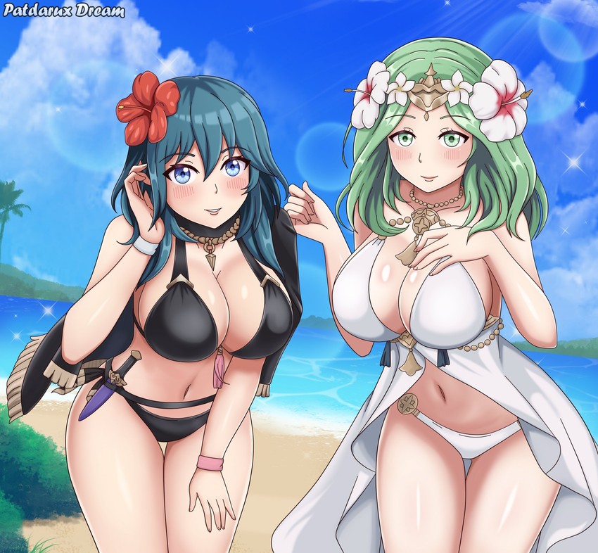female byleth and rhea (fire emblem and 2 more) drawn by patdarux
