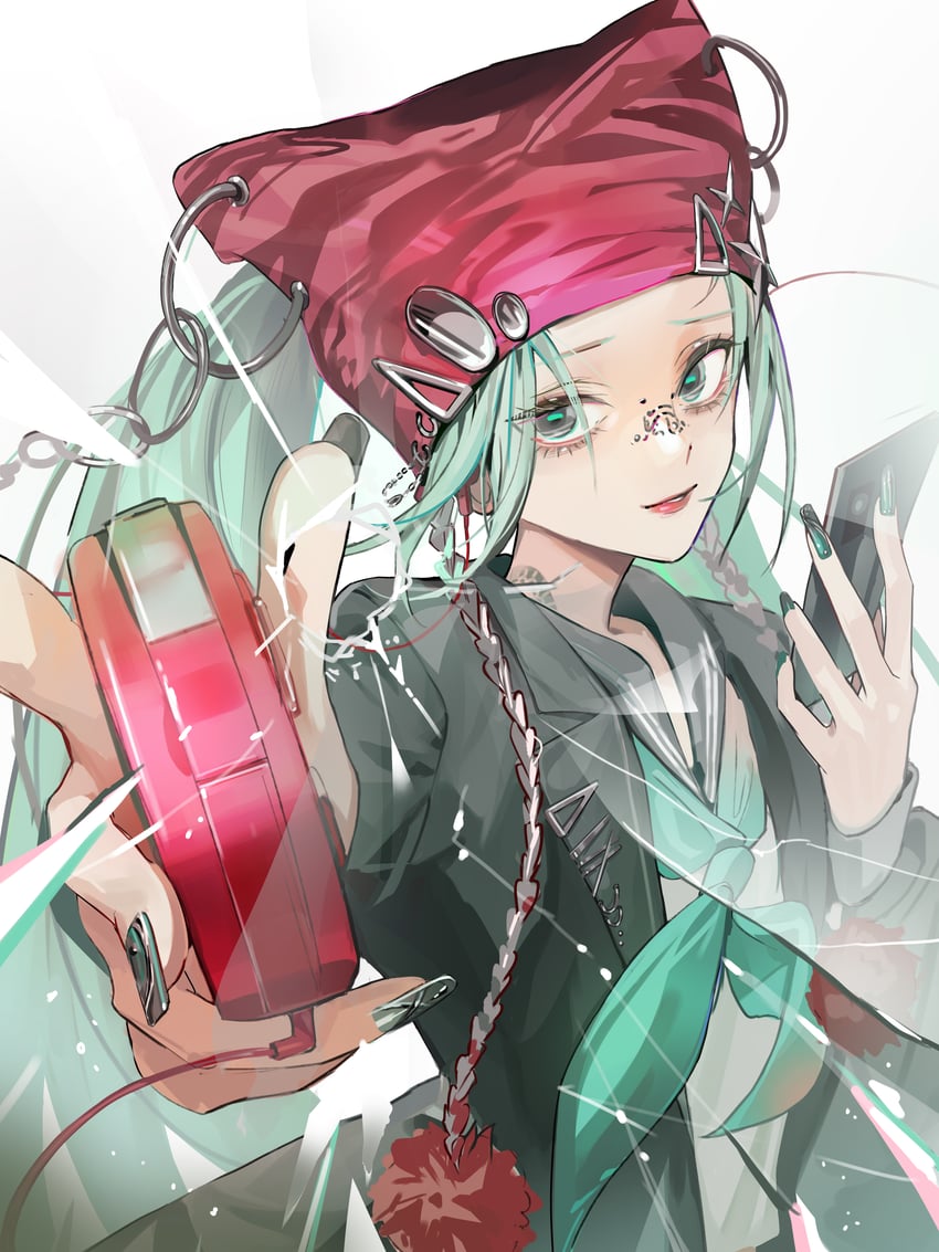hatsune miku (vocaloid and 1 more) drawn by wumumu