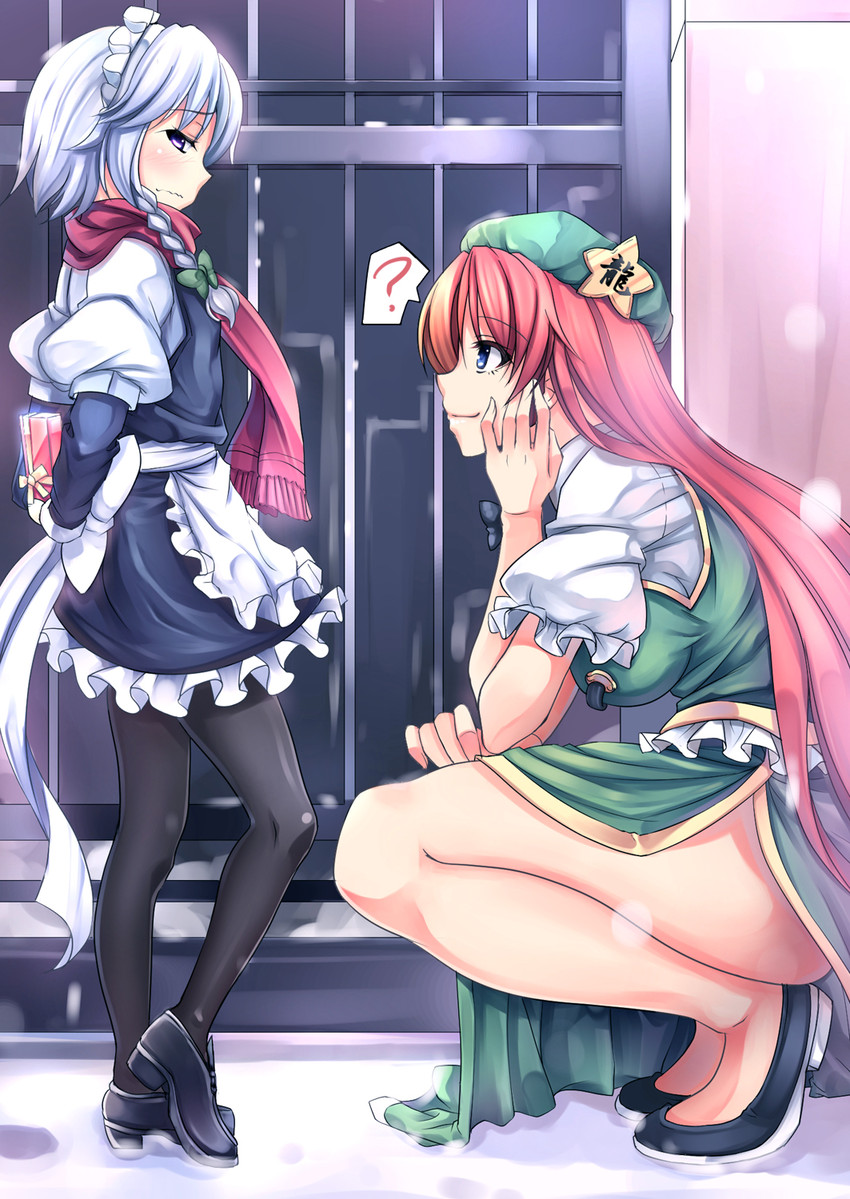 izayoi sakuya and hong meiling (touhou) drawn by kinntarou