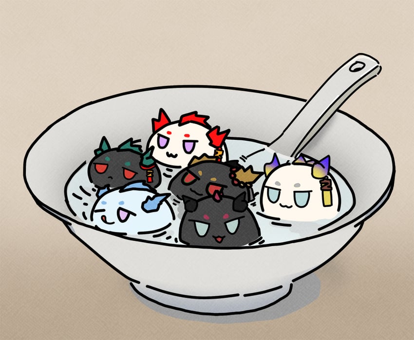 shu, dusk, nian, ling, chongyue, and 1 more (arknights) drawn by antlers_go