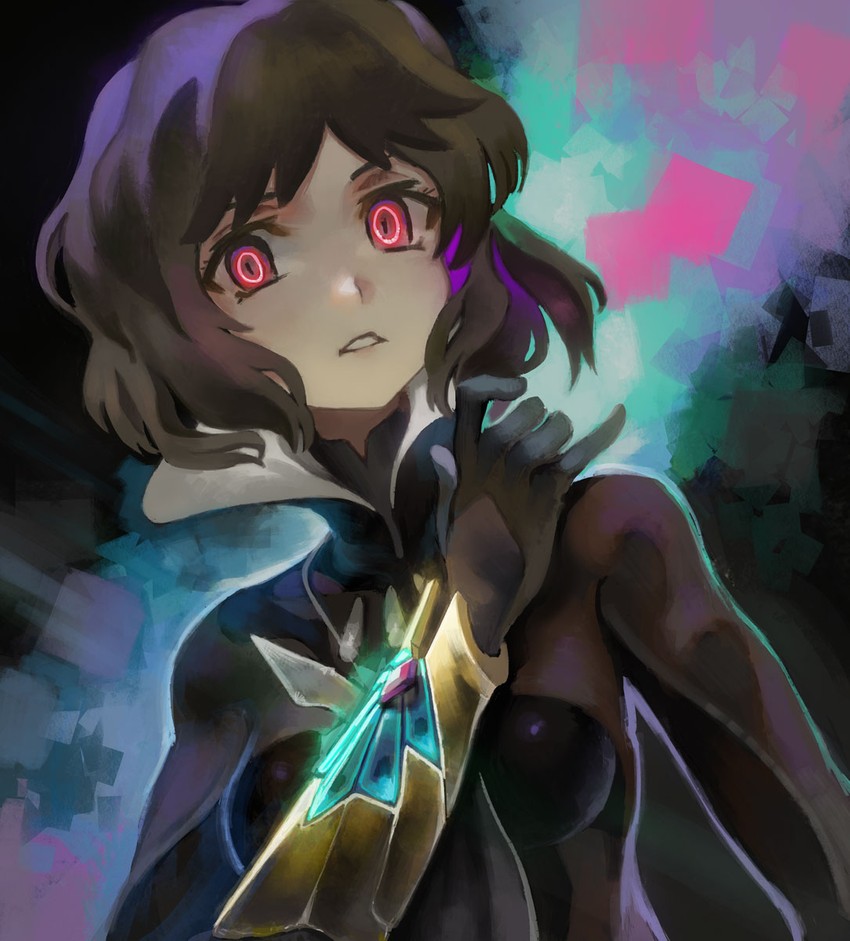 kohinata miku and shem-ha (senki zesshou symphogear) drawn by visqi