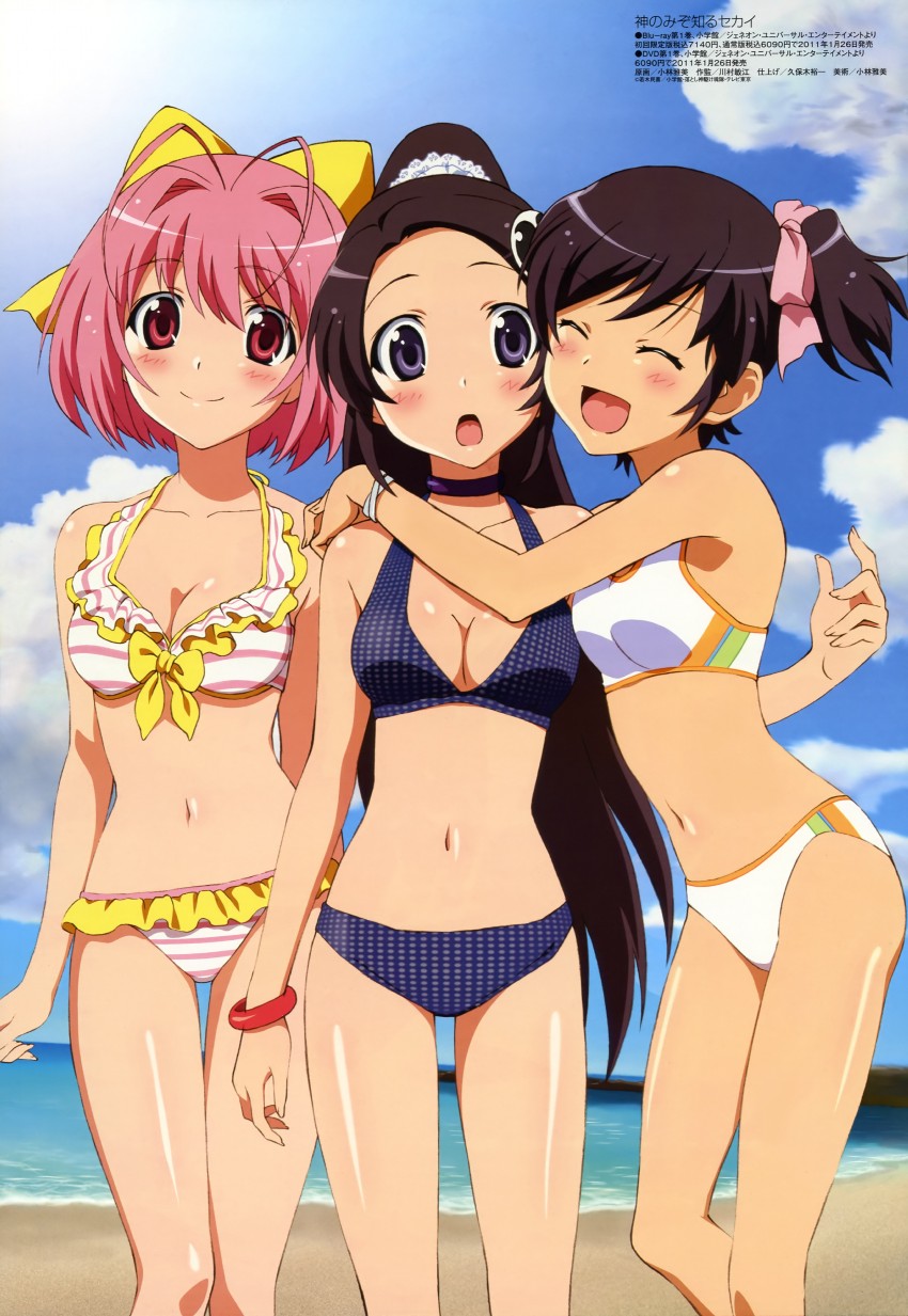elysia de lute ima, nakagawa kanon, and takahara ayumi (megami magazine and 1 more) drawn by kobayashi_masami