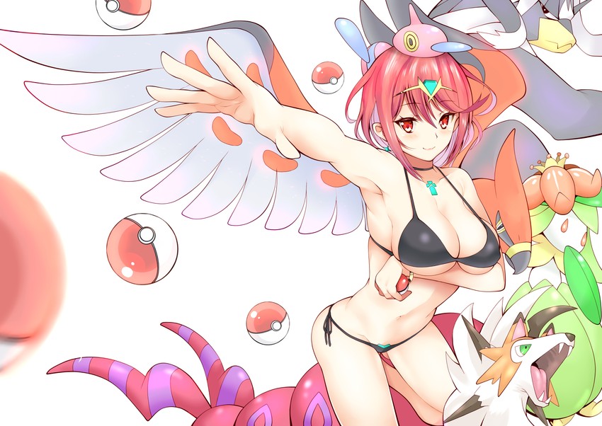 pyra, lycanroc, lilligant, scolipede, porygon-z, and 2 more (pokemon and 2 more) drawn by daive