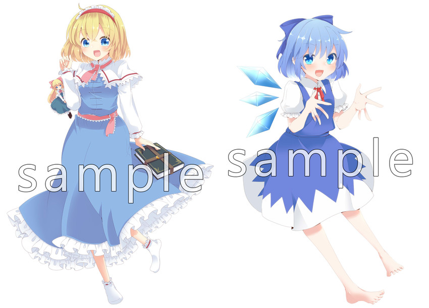 cirno, alice margatroid, and shanghai doll (touhou) drawn by aoi_(annbi)