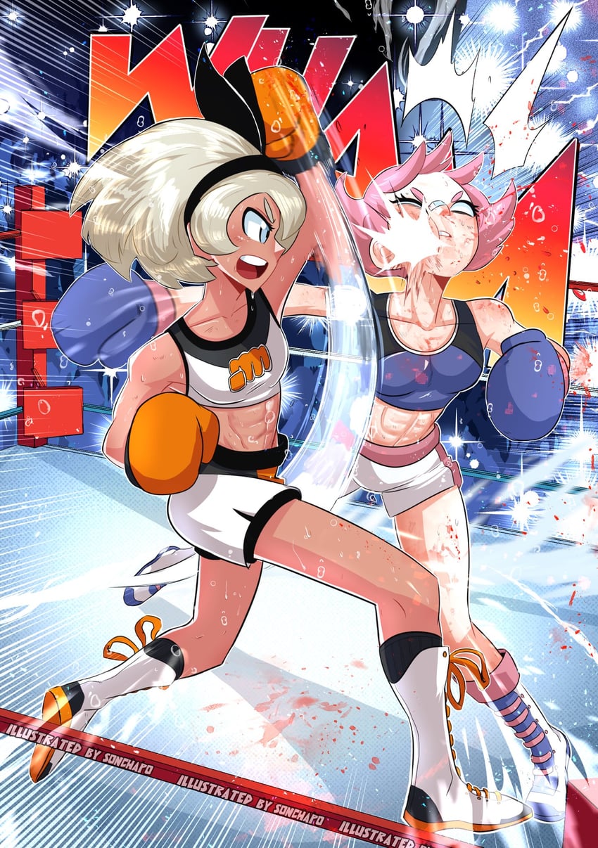 bea and maylene (pokemon and 2 more) drawn by sonchapo