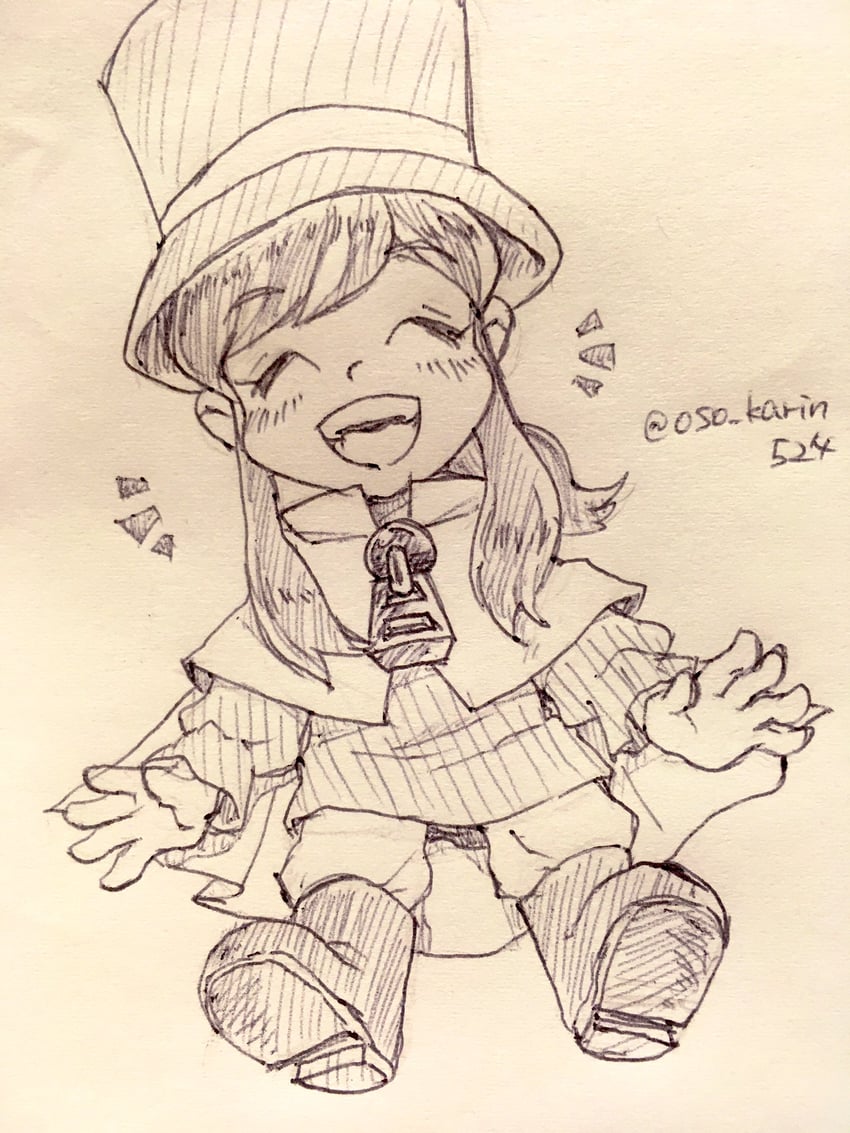 hat kid (a hat in time) drawn by oso_karin524