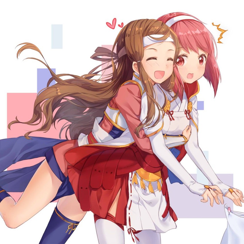 sakura and hana (fire emblem and 1 more) drawn by poppy_(poppykakaka)