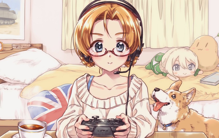 darjeeling and orange pekoe (girls und panzer) drawn by kuroi_mimei