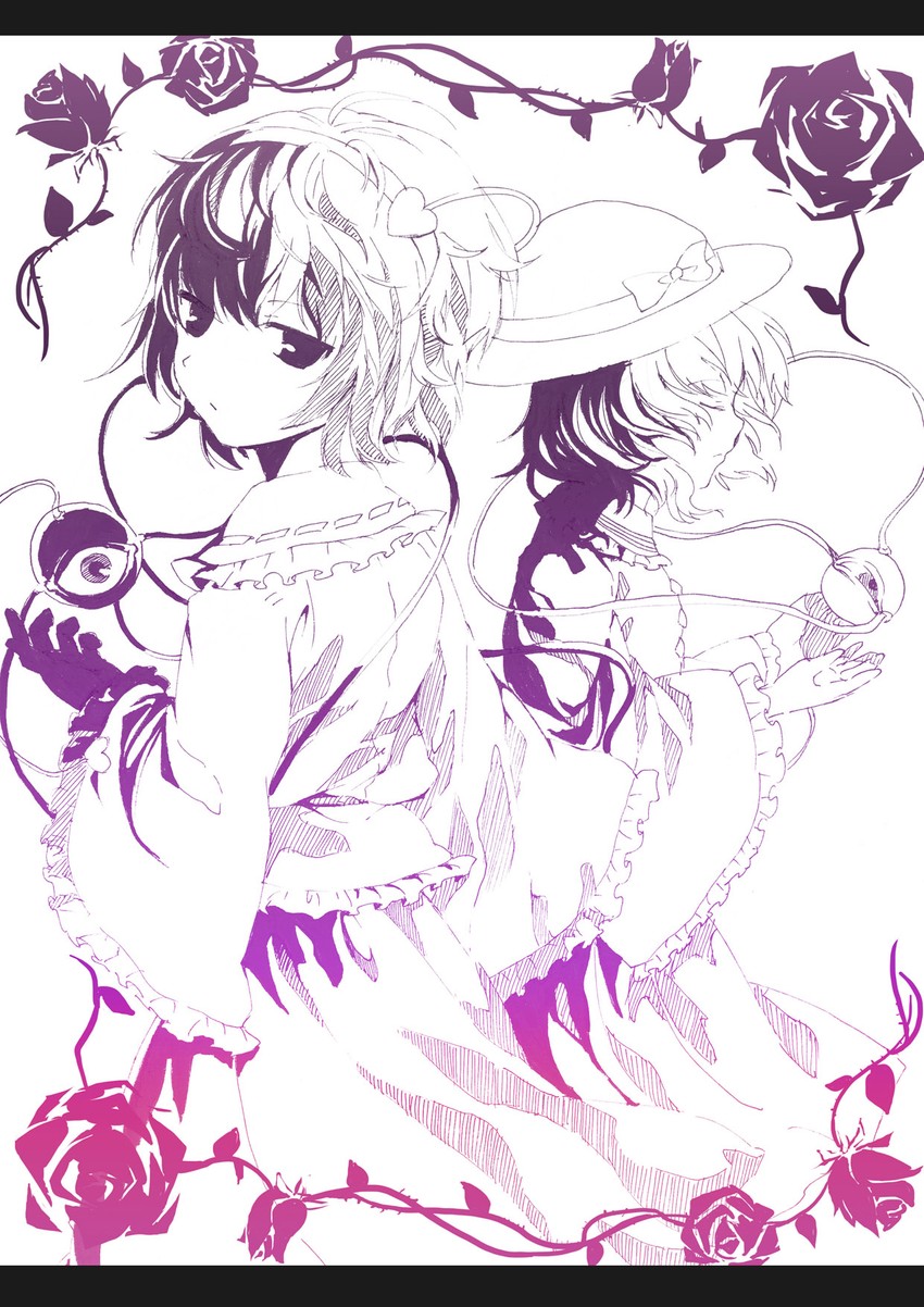 komeiji koishi and komeiji satori (touhou) drawn by curry_man
