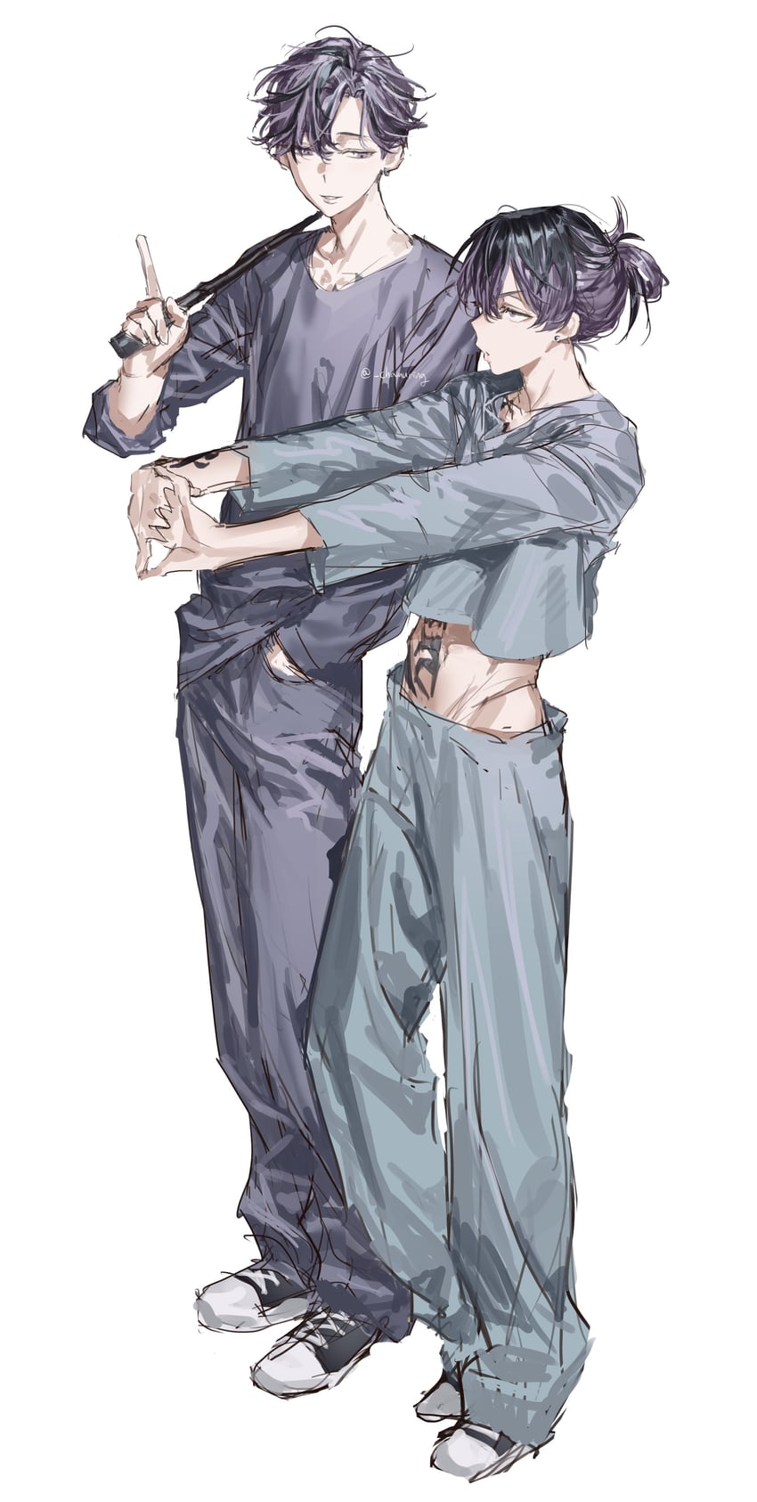haitani rindou and haitani ran (tokyo revengers) drawn by chamuring