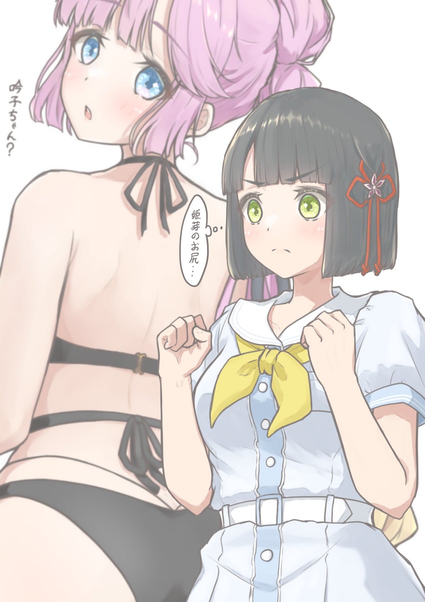 momose ginko and anyoji hime (love live! and 1 more) drawn by zacuro