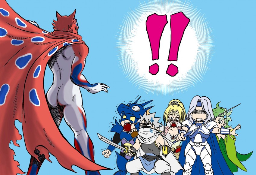 rydia, paladin, rosa farrell, cecil harvey, ninja, and 3 more (final fantasy and 1 more) drawn by uchiyan-uchizum