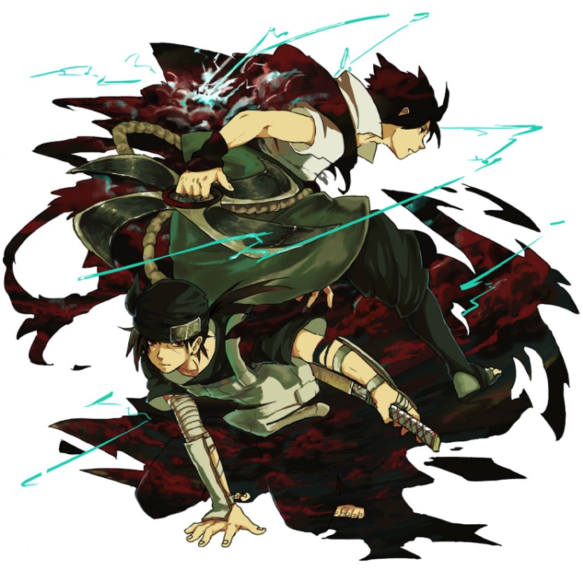 uchiha sasuke and uchiha itachi (naruto) drawn by miyano_a