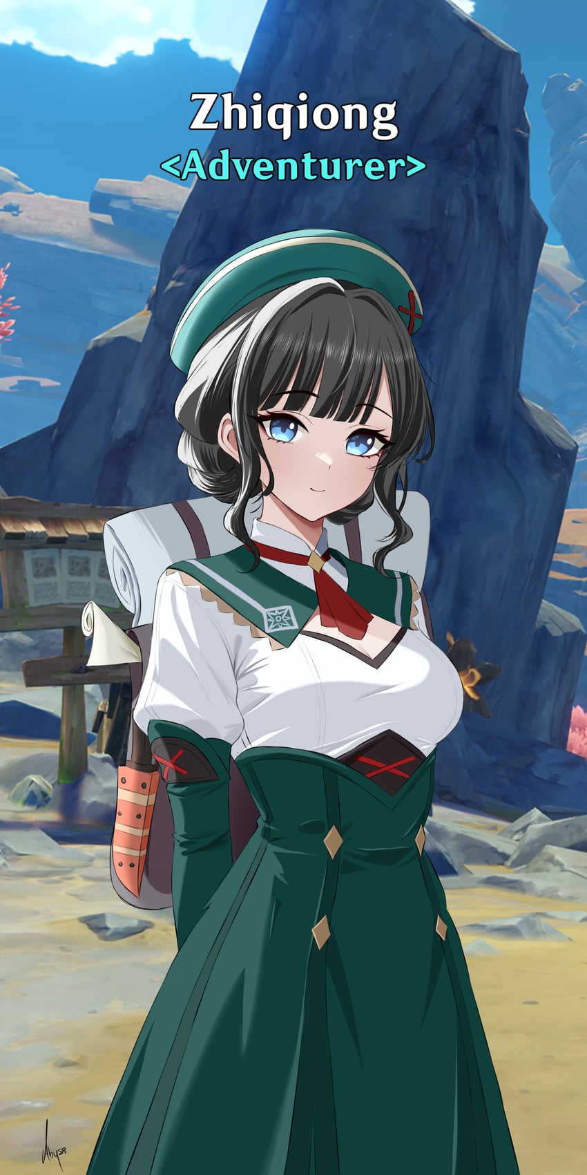zhiqiong (genshin impact) drawn by abysssian