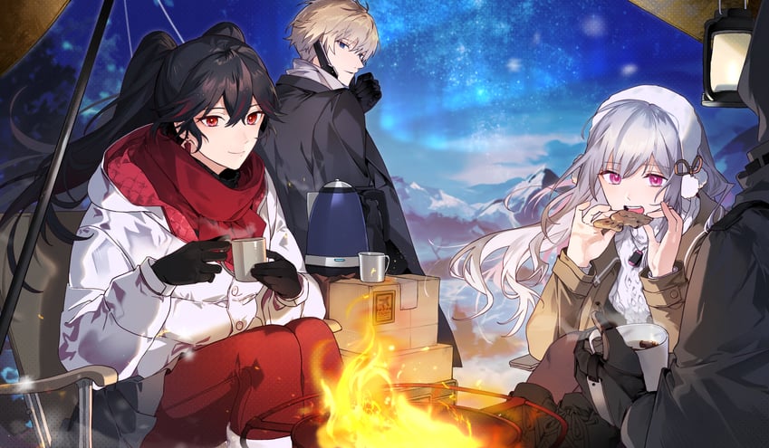 lucia, liv, lucia: plume, lee, commandant, and 2 more (punishing: gray raven) drawn by cino_(cappuccino)