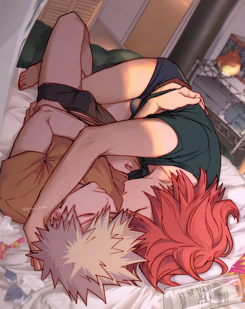 bakugou katsuki and kirishima eijiro (boku no hero academia) drawn by tsukota