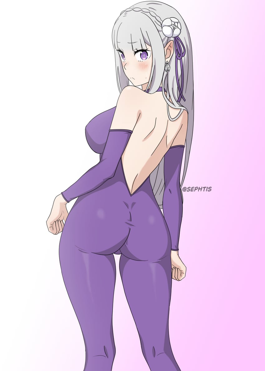 emilia (re:zero kara hajimeru isekai seikatsu) drawn by sephtis