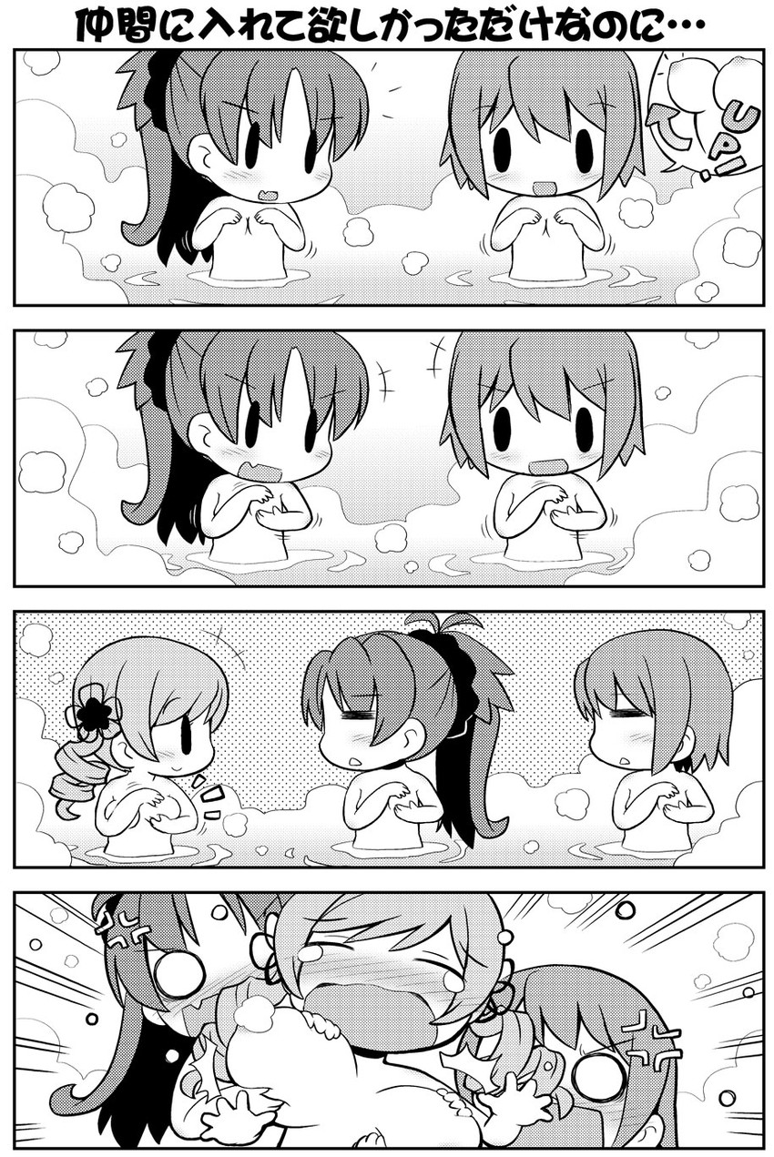 miki sayaka, sakura kyoko, and tomoe mami (mahou shoujo madoka magica) drawn by gerotan