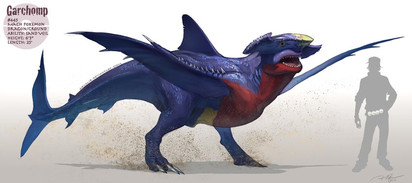 garchomp (pokemon) drawn by arvalis