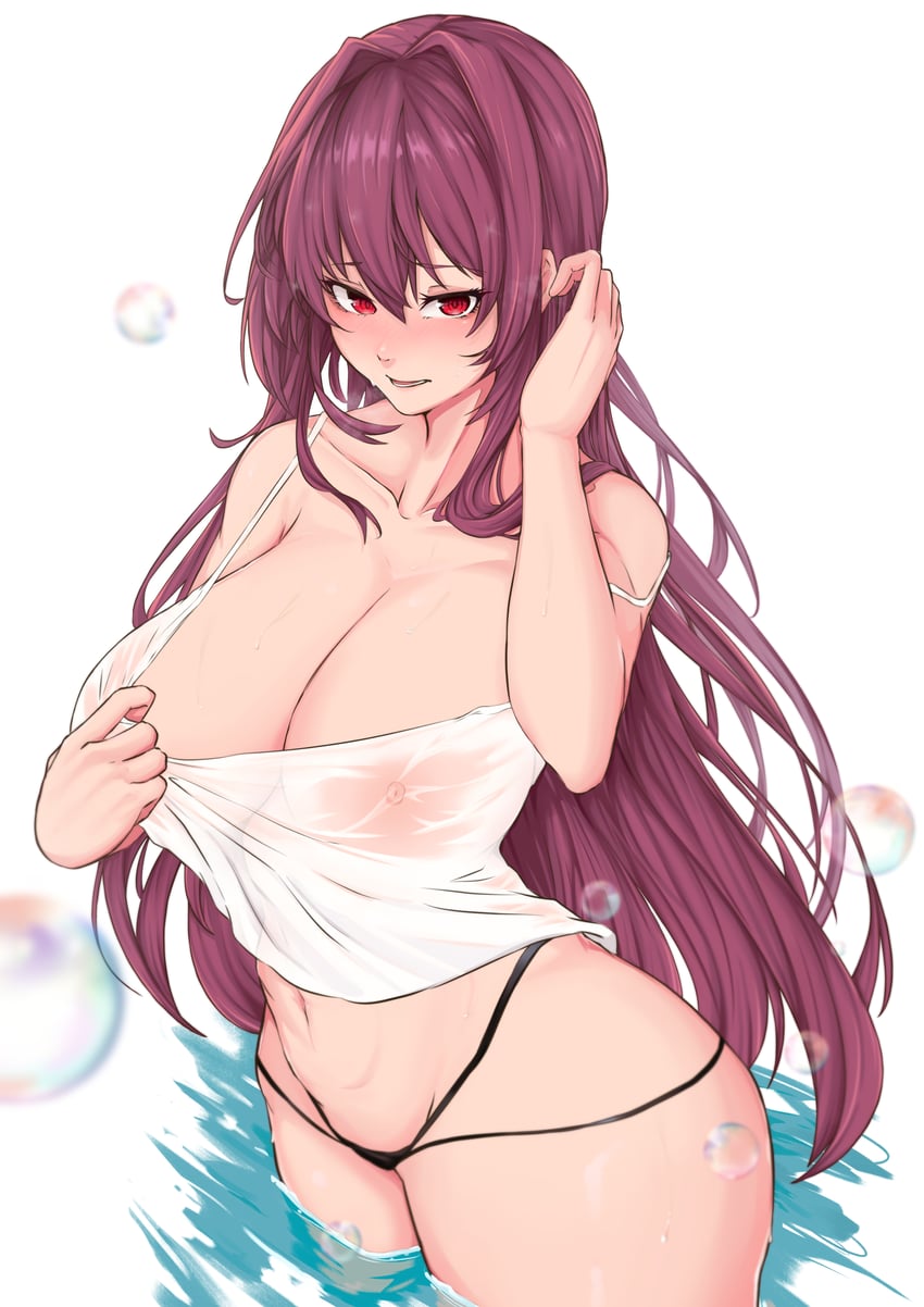 scathach (fate and 1 more) drawn by vanko_(vank0a)
