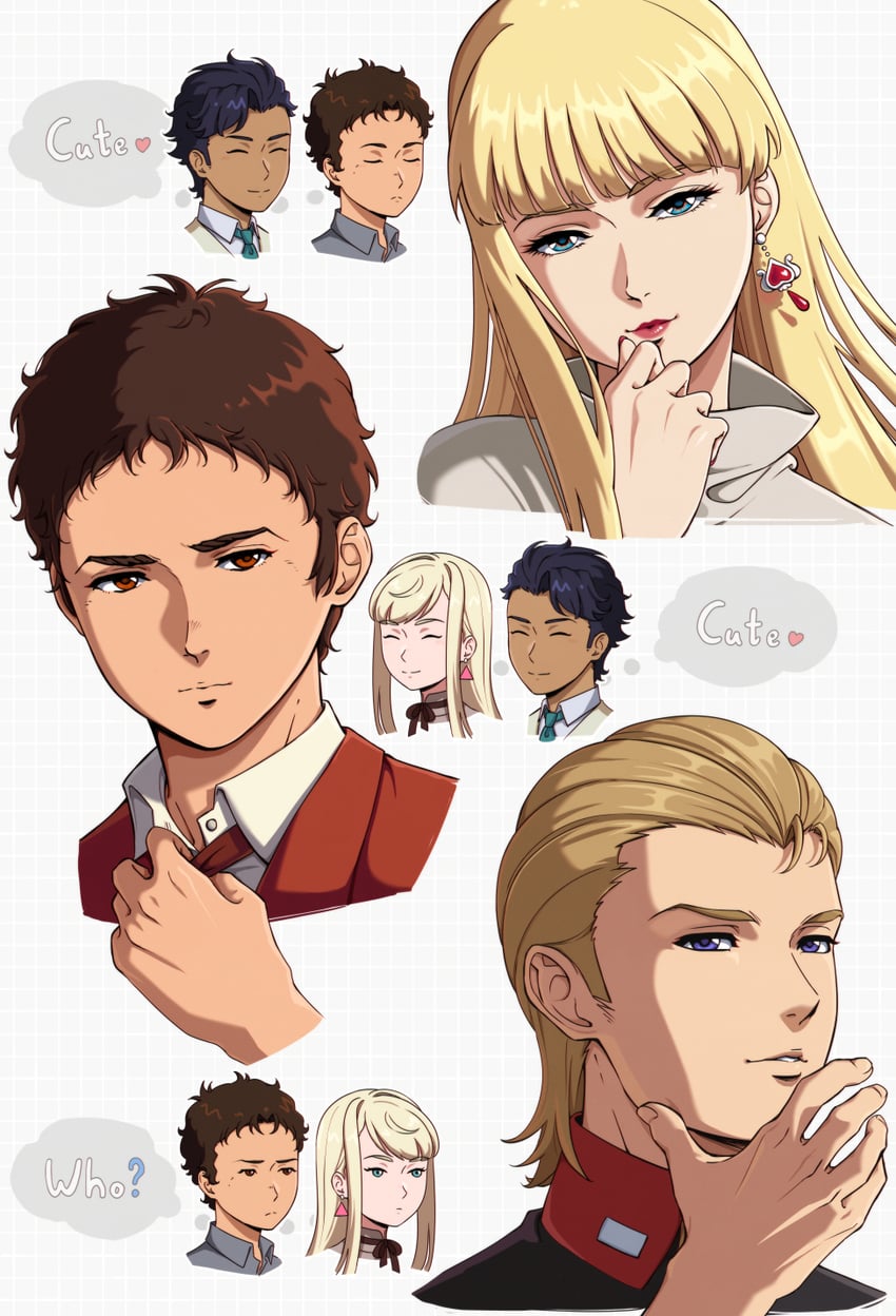 gigi andalusia, hathaway noa, and kenneth sleg (gundam and 1 more) drawn by enelous