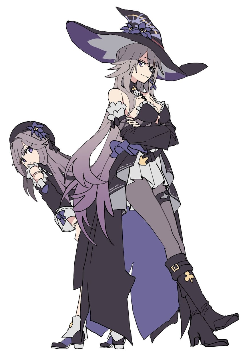 herta and the herta (honkai and 1 more) drawn by momomatang