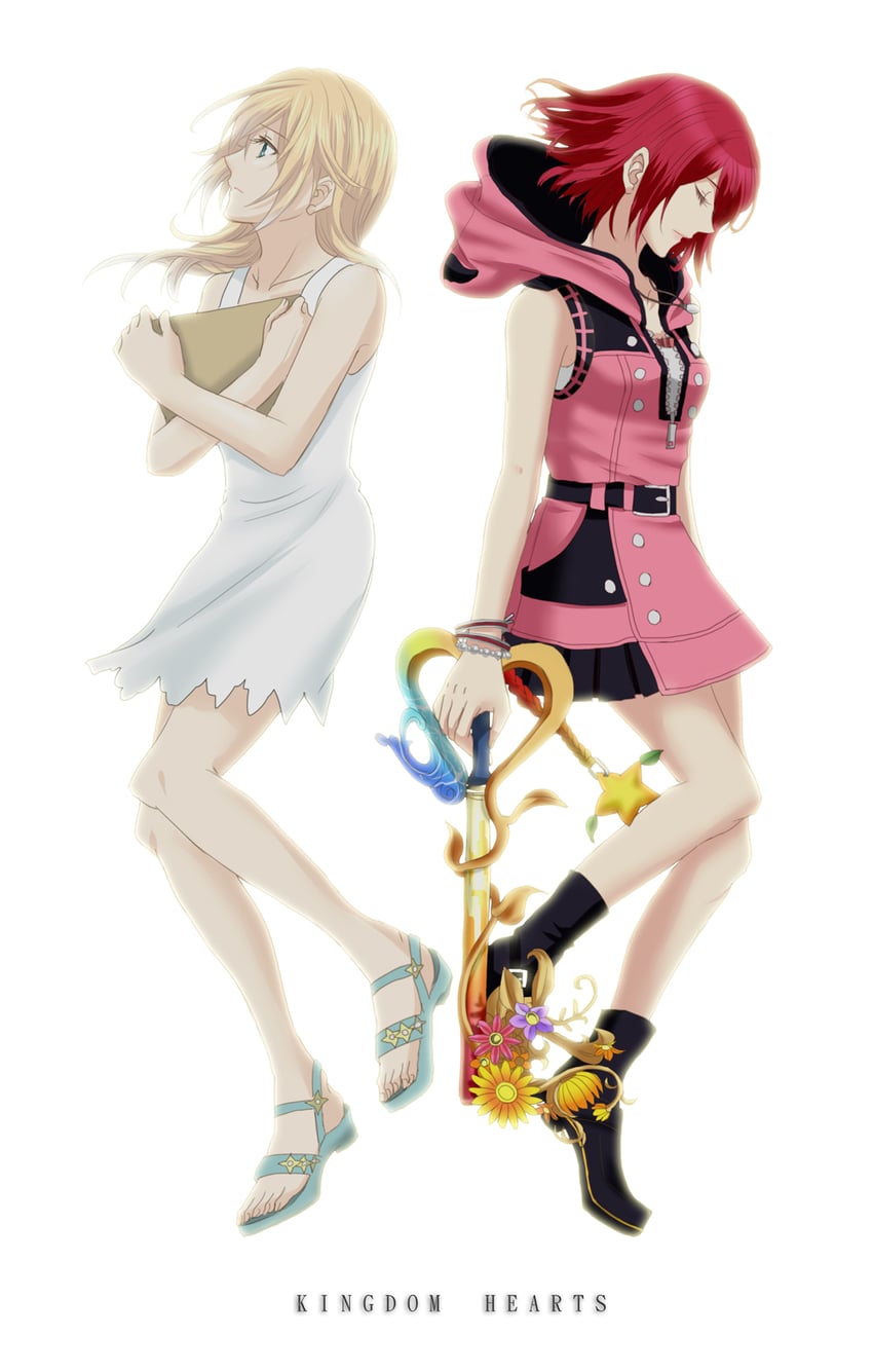 kairi and namine (kingdom hearts and 1 more) drawn by spirasen