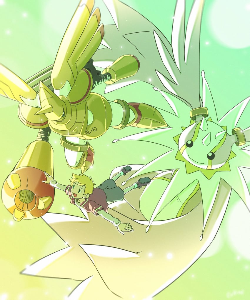 cherubimon, rapidmon, and wallace (digimon and 2 more) drawn by gdn0522
