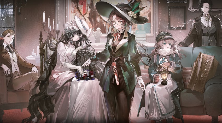 isolde, kakania, marcus, greta hofmann, and heinrich (reverse:1999) drawn by bai_qi-qsr