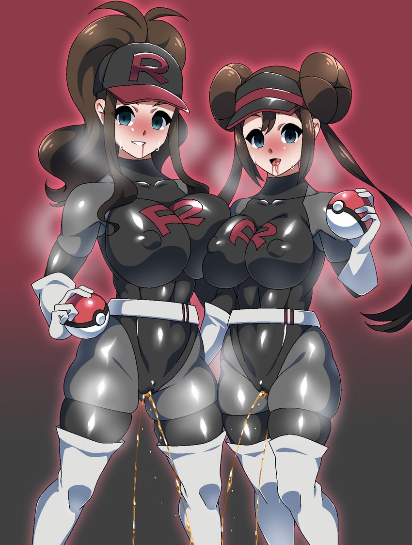 rosa and hilda (pokemon and 2 more) drawn by xenoxeno
