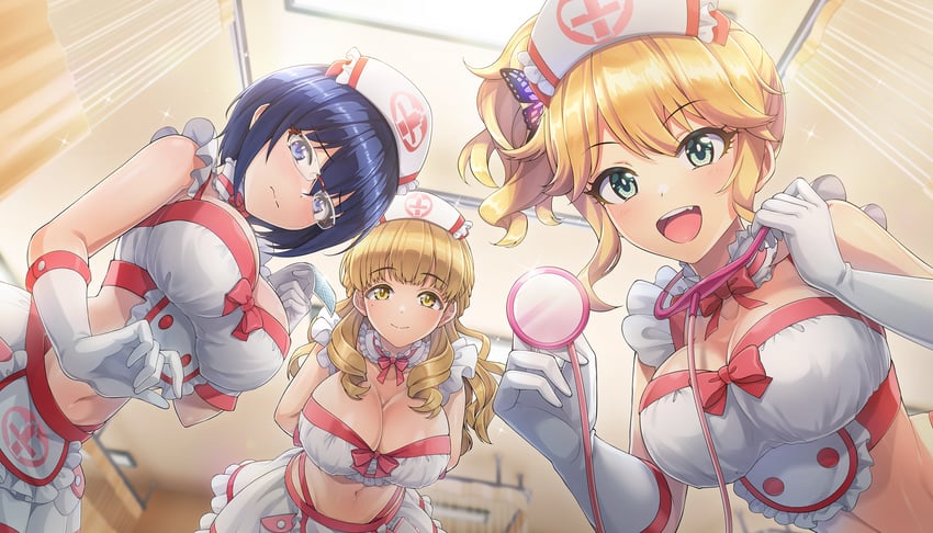 tojou michiru, ayato utae, and izumi kiri (dolphin wave) drawn by ootomo_takuji