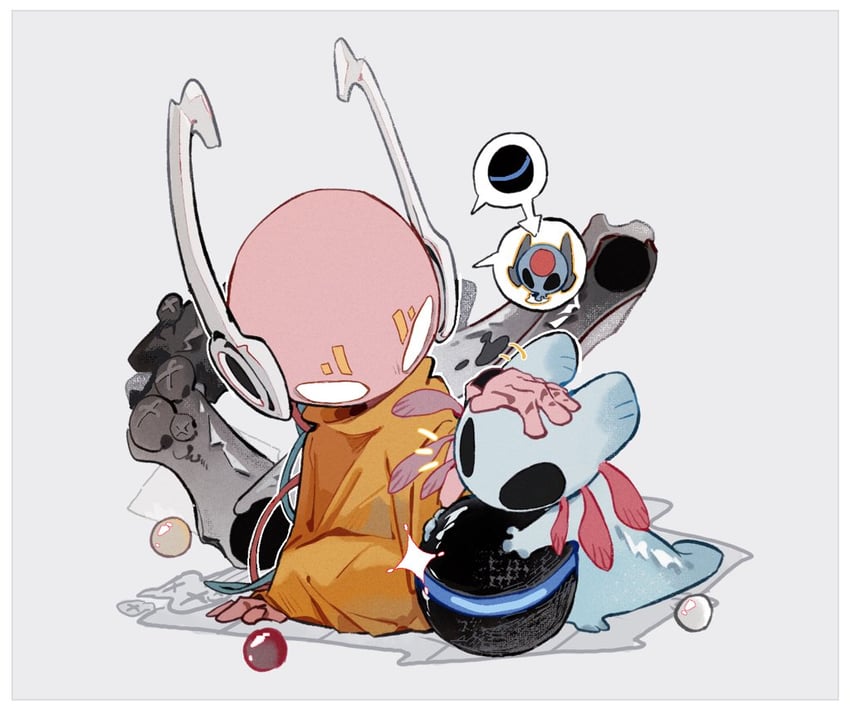looks to the moon, five pebbles, and rivulet (rain world) drawn by 15355451wer