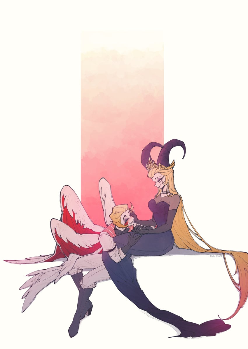 lucifer morningstar and lilith (hazbin hotel) drawn by jelly_bear2