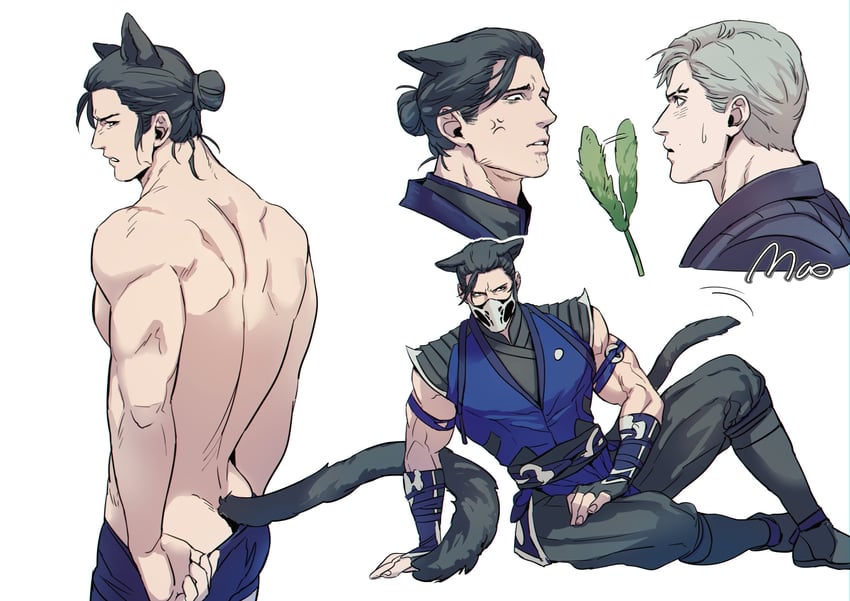 sub-zero, bi-han, and smoke (mortal kombat and 1 more) drawn by moo_og