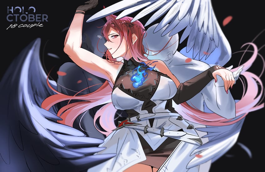 elizabeth rose bloodflame (hololive and 1 more) drawn by set7